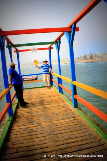 I love this colourful little wooden pier